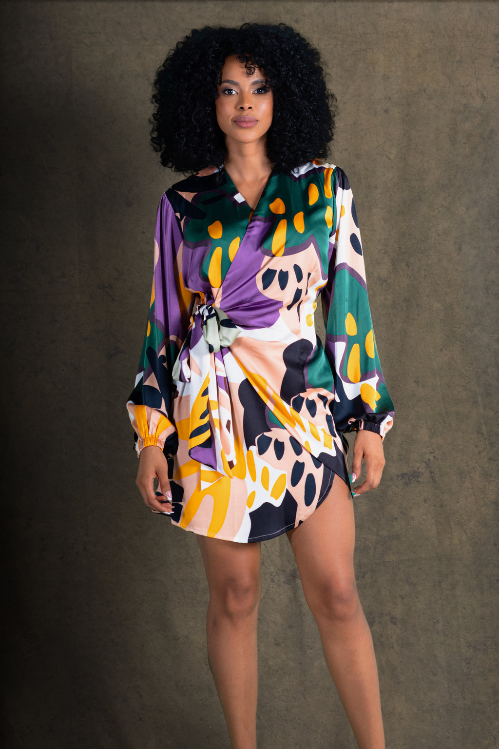 Vestido Corto cruzado Pacífico